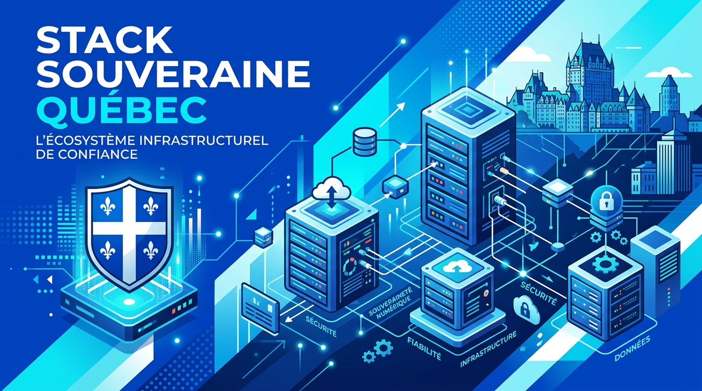 Stack 100% souveraine québécoise : hébergement, SEO, analytics, email, IA, paiement